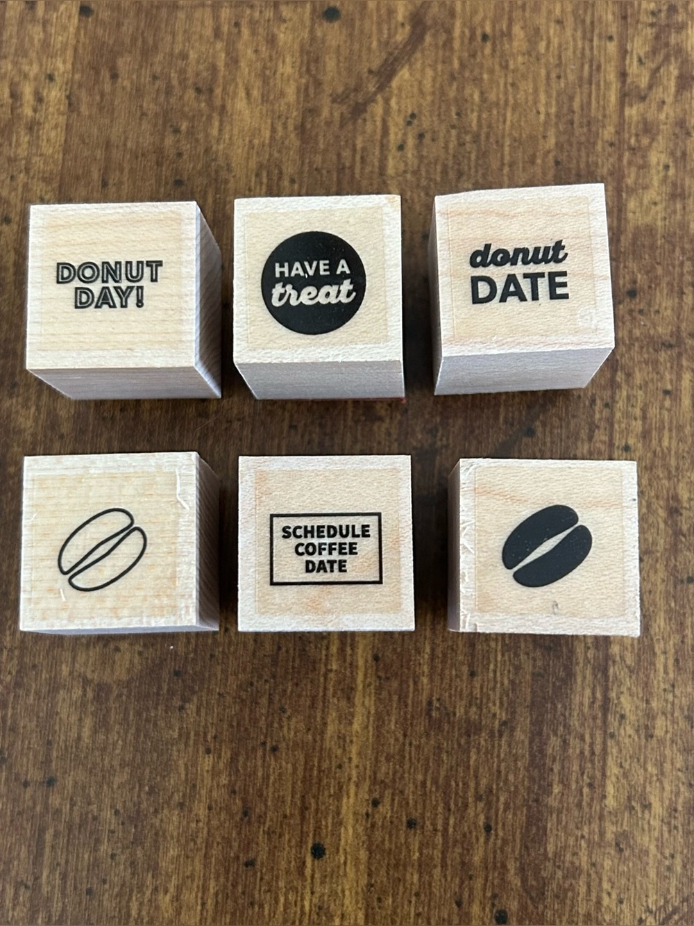 Hero Arts - Mini Rubber Stamps Coffee and Donuts Theme Bundle (NWOT)